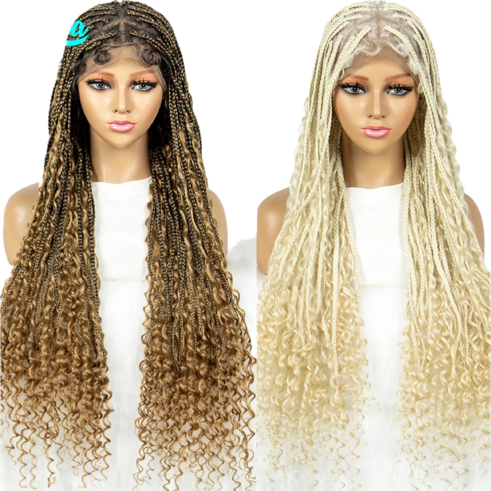 Boho Triangle Knotless Box Braids Wig | Full Lace | Baby Hair | KIMA Synthetic Luxegan