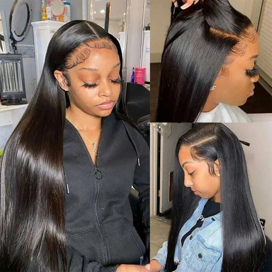 30 Inch Straight HD Lace Frontal Wig | 13x4 Human Hair Remy Wig | Pre-Plucked & Bleached Knots Luxegan