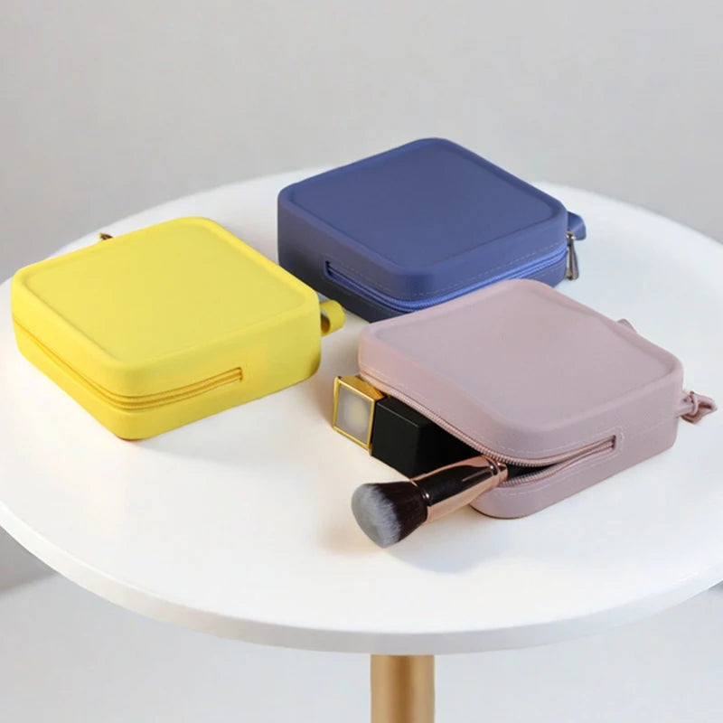 Unisex Candy Color Silicone Organizer Wallet | Waterproof Zipper Coin Purse, Earphone Bag & Portable Small Item Pouch (Normcore Style) Luxegan