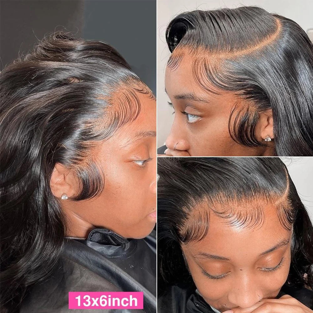 200% Density 13x4 Body Wave HD Transparent Lace Front Wig | Glueless Pre-Plucked Human Hair Luxegan