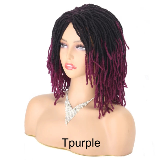 10" Braided Bob Wig | Afro Dreadlock Wig | Curly Ends | Synthetic Crochet Wig | Cosplay