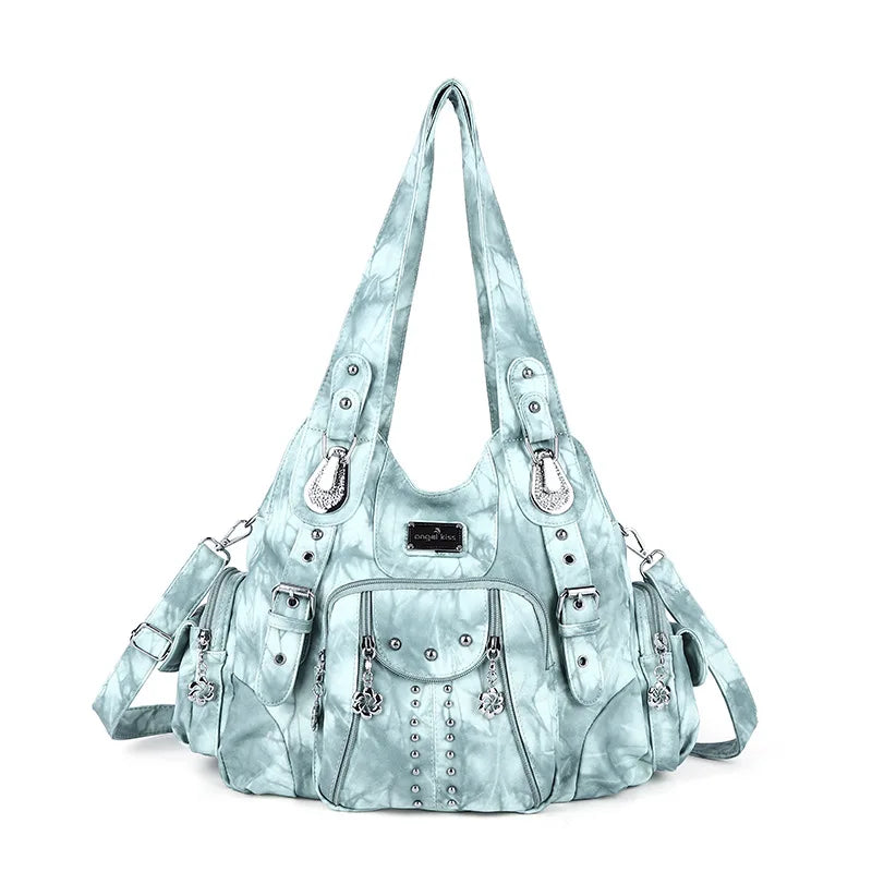 Women’s Soft PU Leather Dumpling Bag | Trendy "Bun" Style Hobo Shoulder Purse | Mid-Size Casual Crossbody for Daily Matching Luxegan