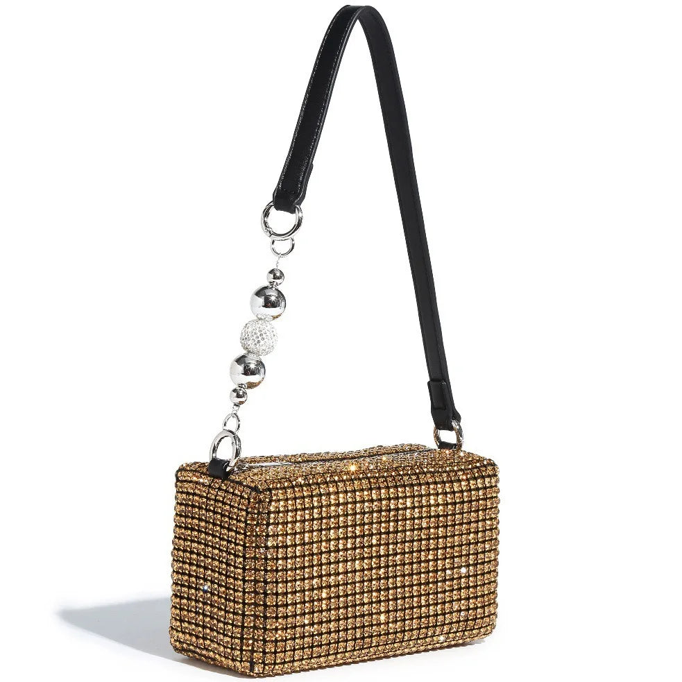 Sparkly Rhinestone Clutch | Elegant Party & Daily Crossbody Luxegan