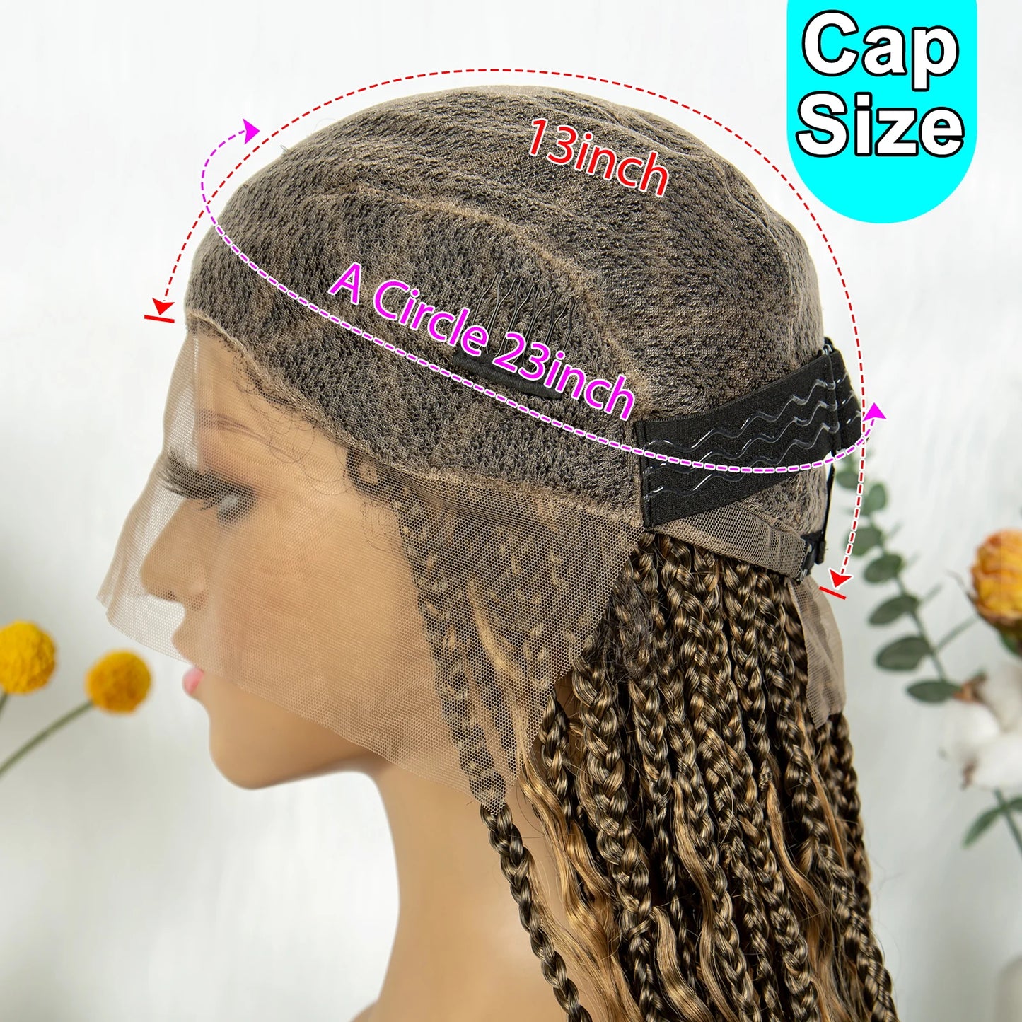 Boho Triangle Knotless Box Braids Wig | Full Lace | Baby Hair | KIMA Synthetic Luxegan