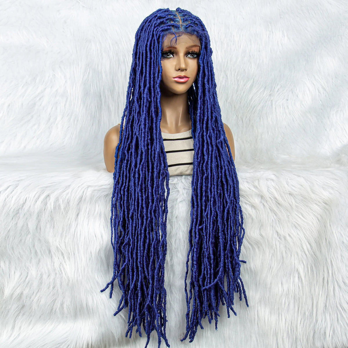 Pink & Blue Braided Wig | Full Lace Butterfly Locs & Dreadlocks