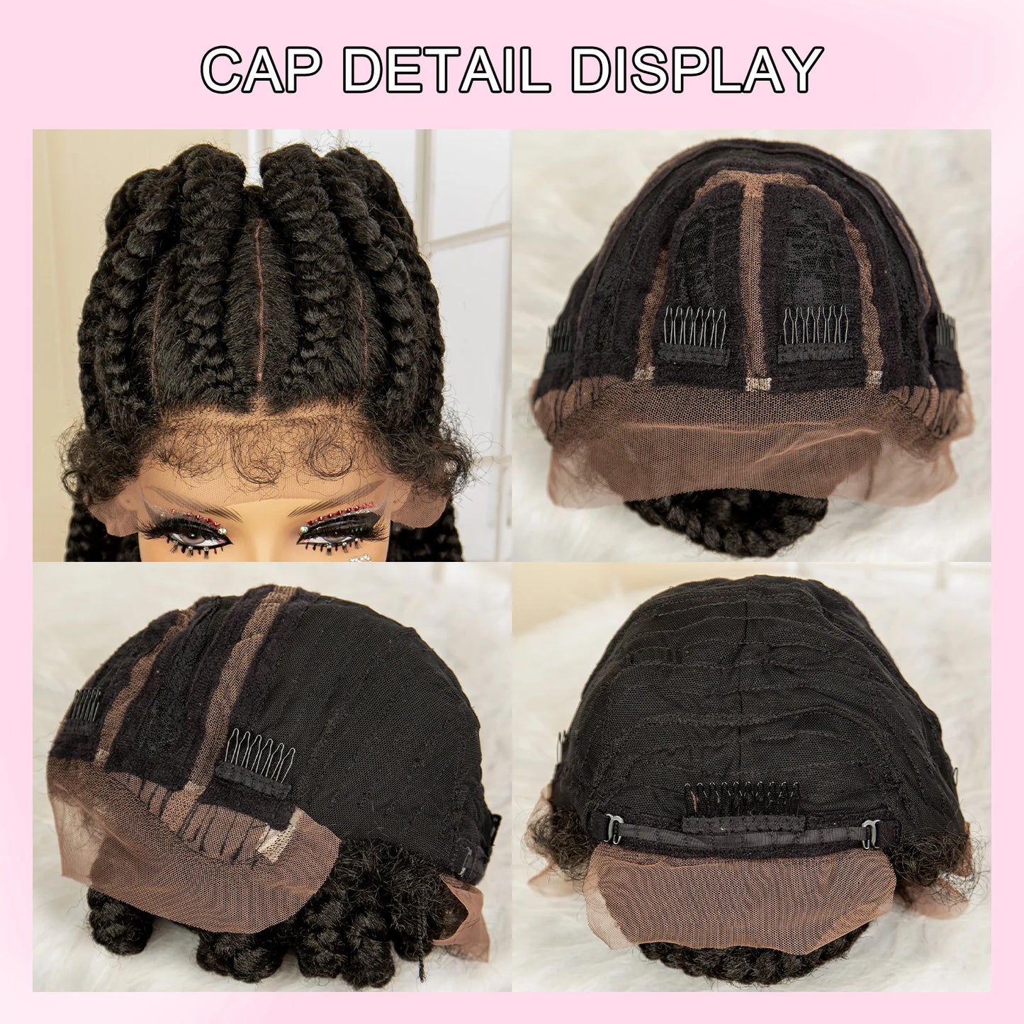 24" Ponytail Braided Wig | Knotless Twists | Lace Frontal | Baby Hair | Kanekalon Synthetic Hair | Black Women
