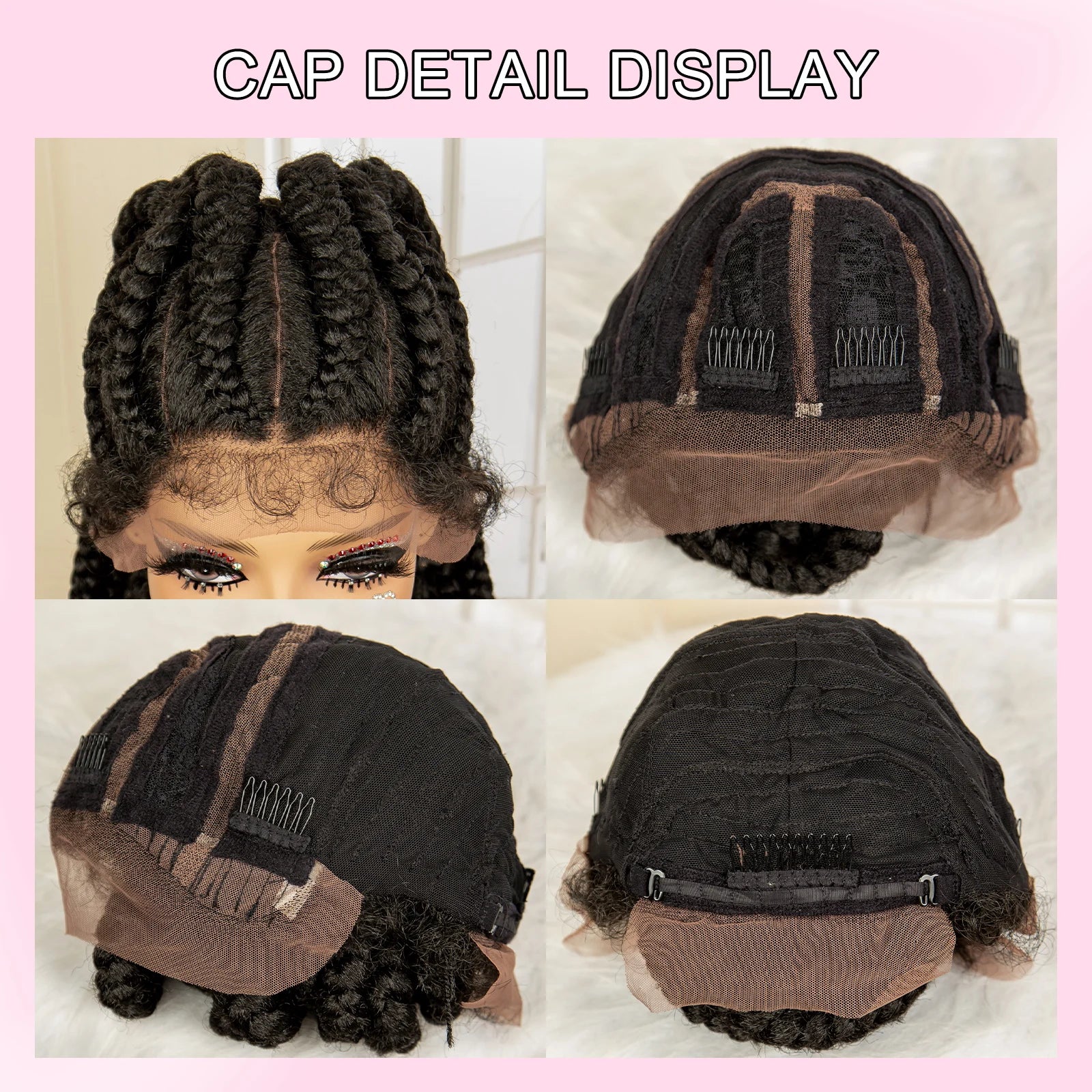 24" Ponytail Braided Wig | Knotless Twists | Lace Frontal | Baby Hair | Kanekalon Synthetic Hair | Black Women