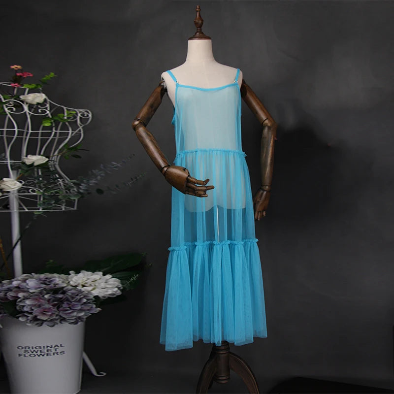 Solid Half High Collar Full-Length Sleeve Ruched Loose Fit A-Line Midi Dress – Natural Waist, Slight Stretch Polyester, All Season