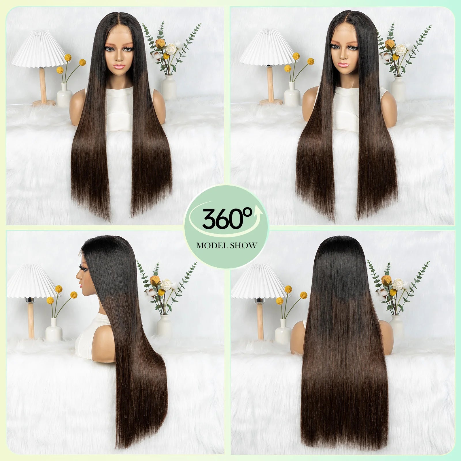 16A Double Drawn 1BT4 Chocolate Brown Bone Straight Wig | 2x6 Real HD Lace Raw Vietnamese Virgin Human Hair Luxegan
