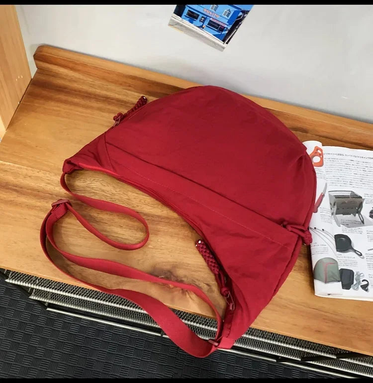 Soft Cloth Hobo Crossbody | Trendy Large Capacity Student Bag Luxegan