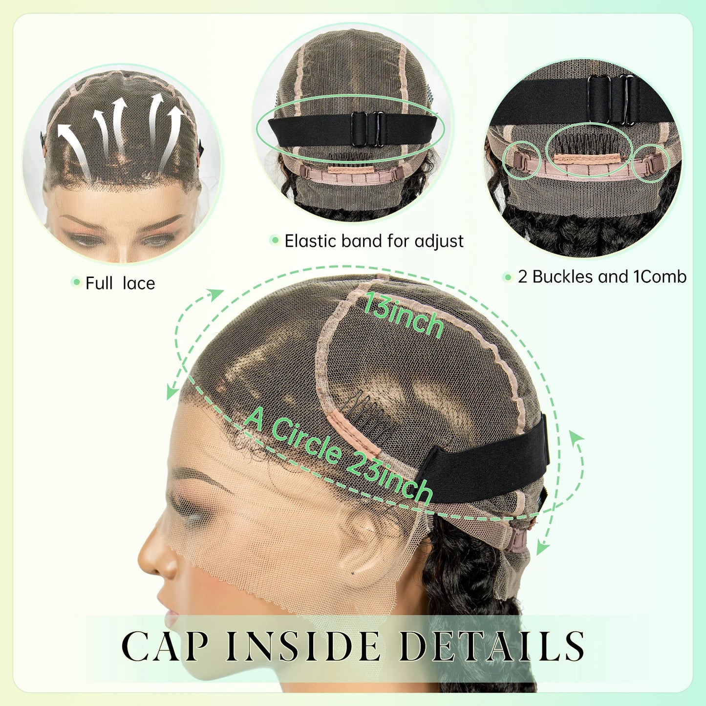 Cornrow Braided Wigs Synthetic Transparent Full Lace Wig With Baby Hair Braiding Wig Boho Cornrow Wig Curly End For Black Women