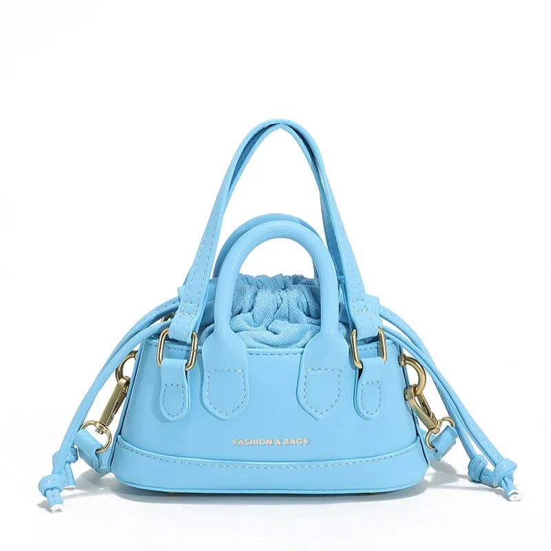 Cute Mini Shell Bag | Retro PU Leather Crossbody Purse Luxegan