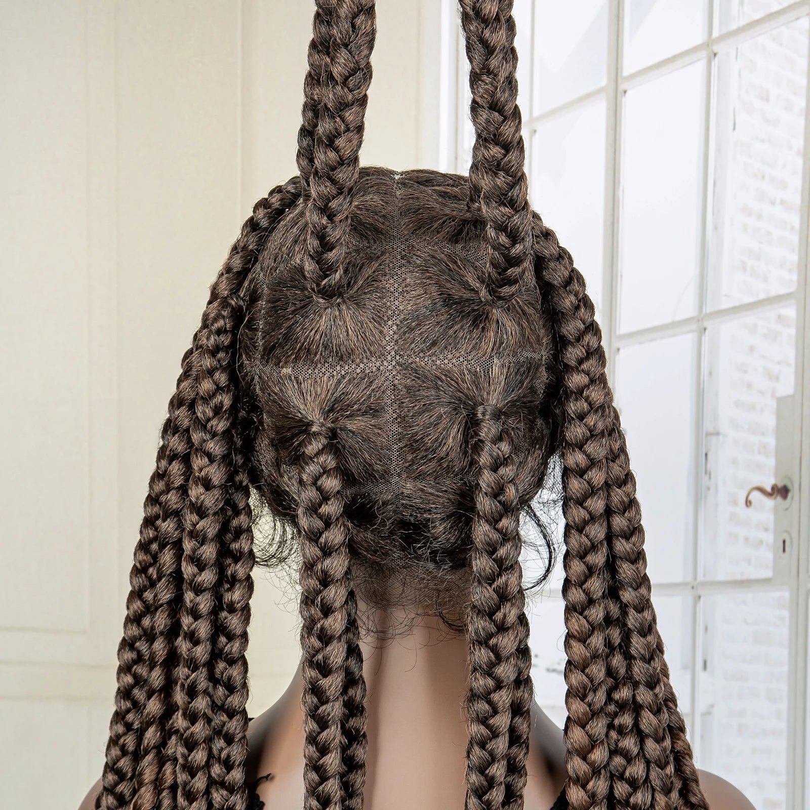 Jumbo Cornrow & Knotless Box Braids Wig | Full Lace | Baby Hair | Black Women Luxegan