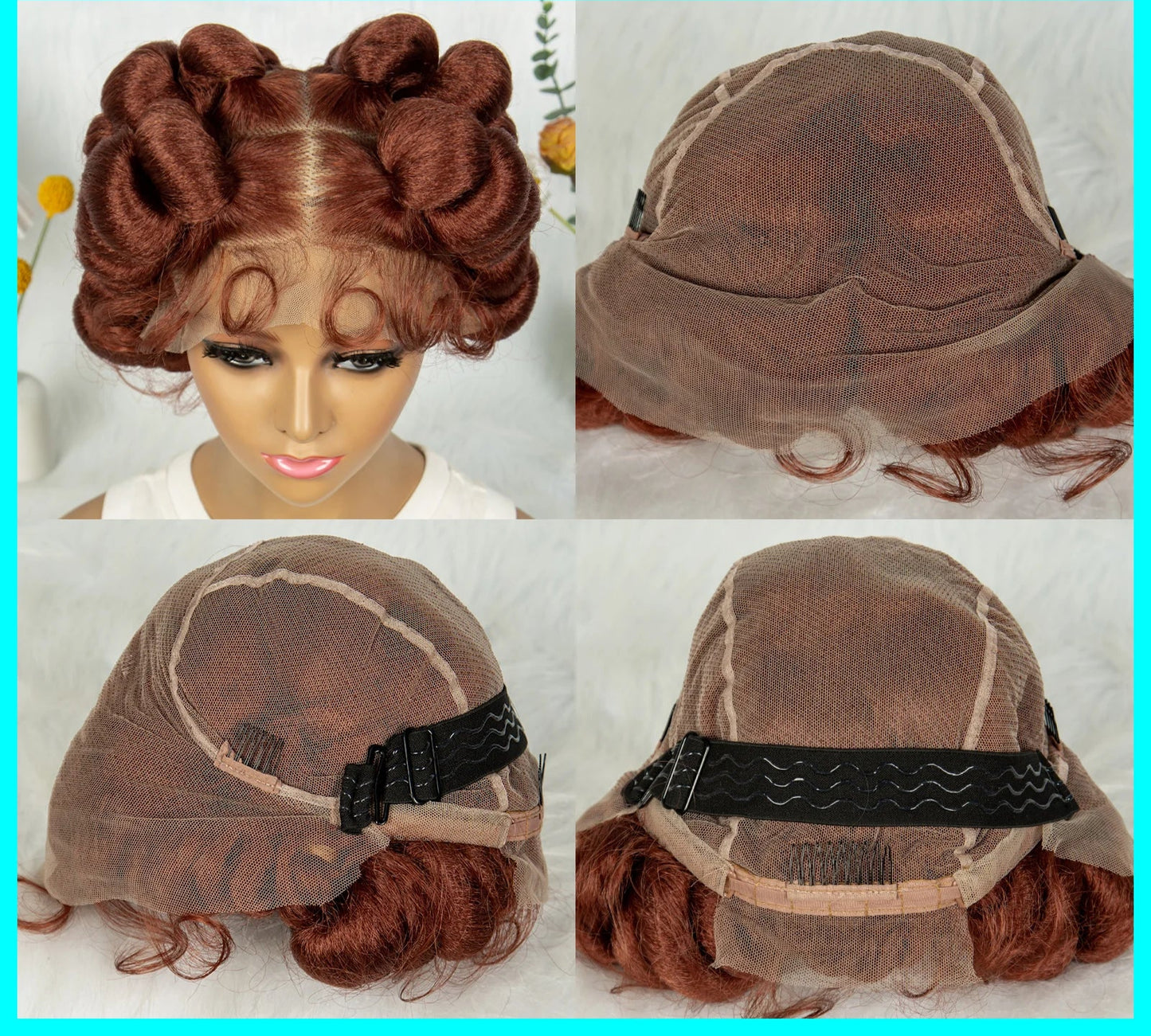 Knotless Box Braids Bantu Wig | Full Lace African Braiding  Luxegan