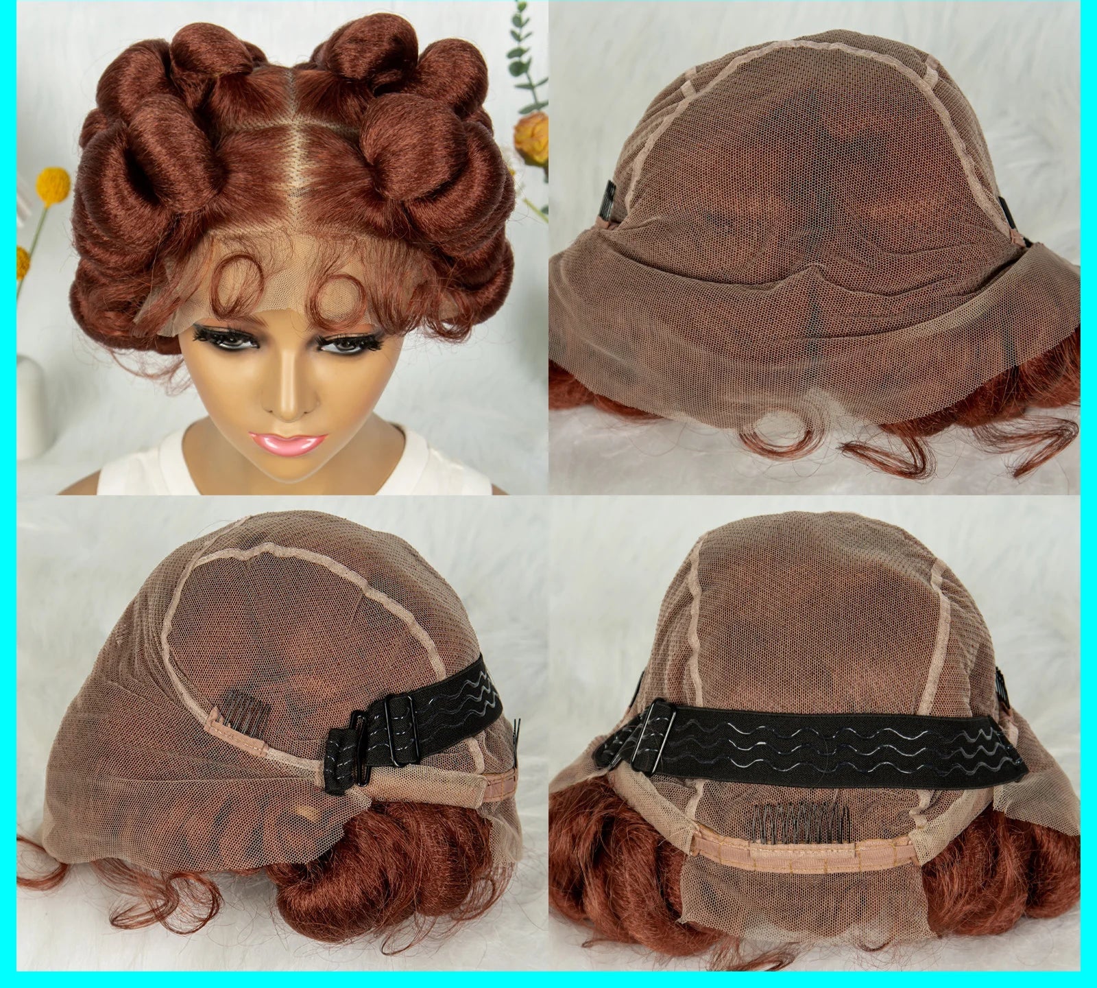 Knotless Box Braids Bantu Wig | Full Lace African Braiding  Luxegan