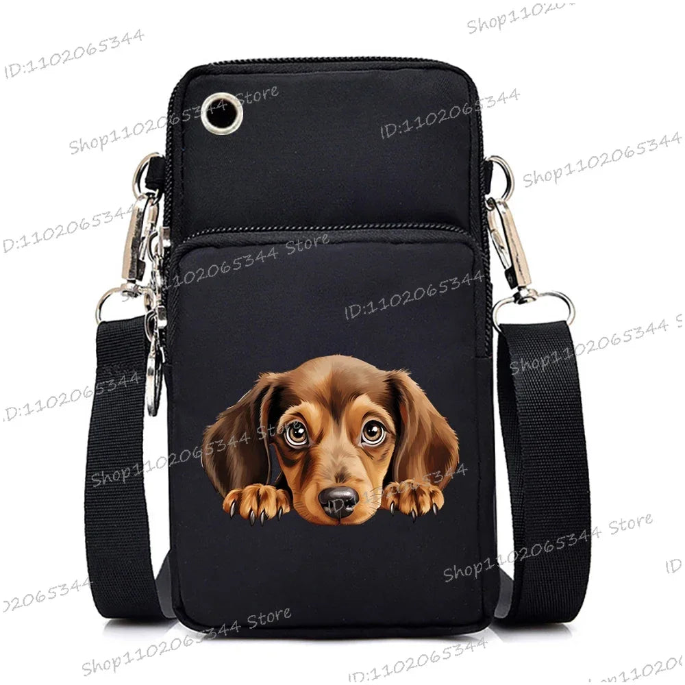 3D Dog Print Mini Bag | Unisex Crossbody & Shoulder Purse Luxegan