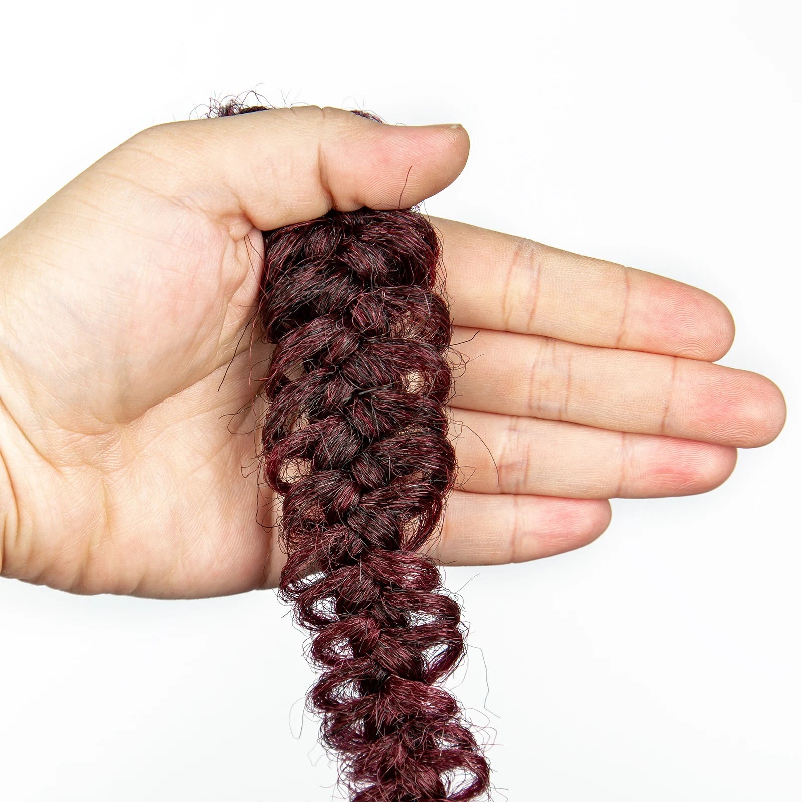 1B/30 Dark Brown Dutch Box Braids Wig | Synthetic Lace Frontal | Fishtail Braids | With Baby Hair | For Black Women