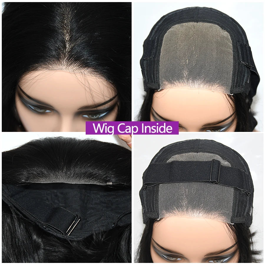 Straight Bob Wig | Glueless | Brazilian Remy Hair | 4x4 Lace Closure | Pre-Cut | Ready to Wear | Natural Black