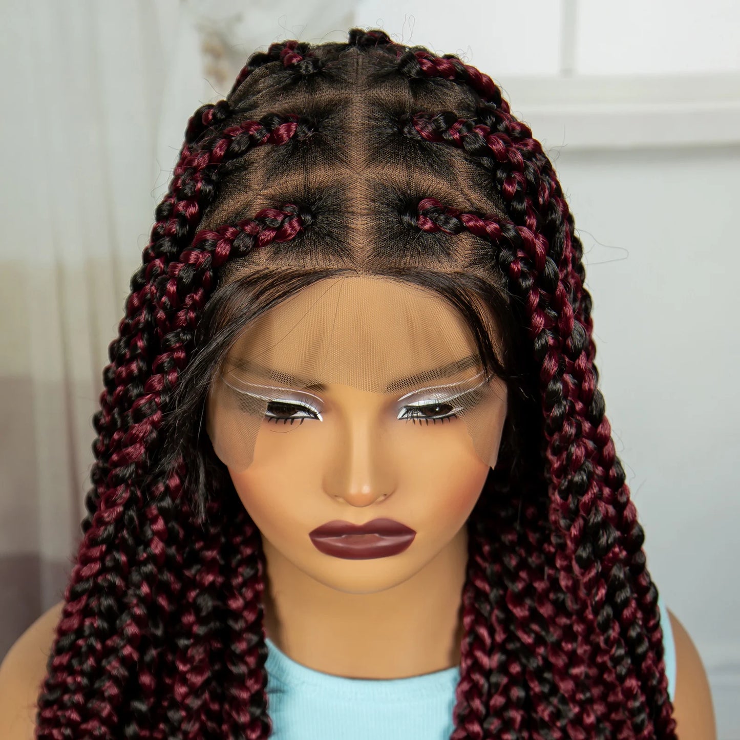 36" Knotless Box Braids Wig | Full Lace | Baby Hair | Natural Look Luxegan