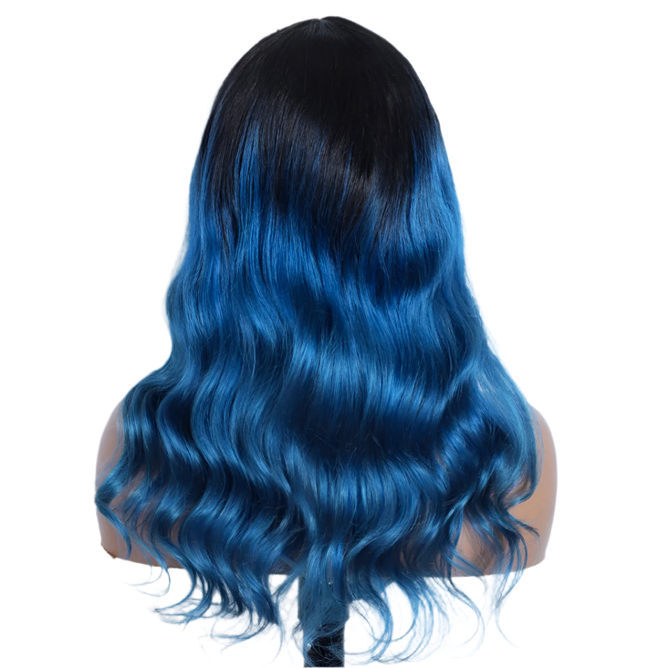 22" Body Wave Wig with Bangs | Full Machine Made Brazilian Virgin Remy Human Hair Luxegan