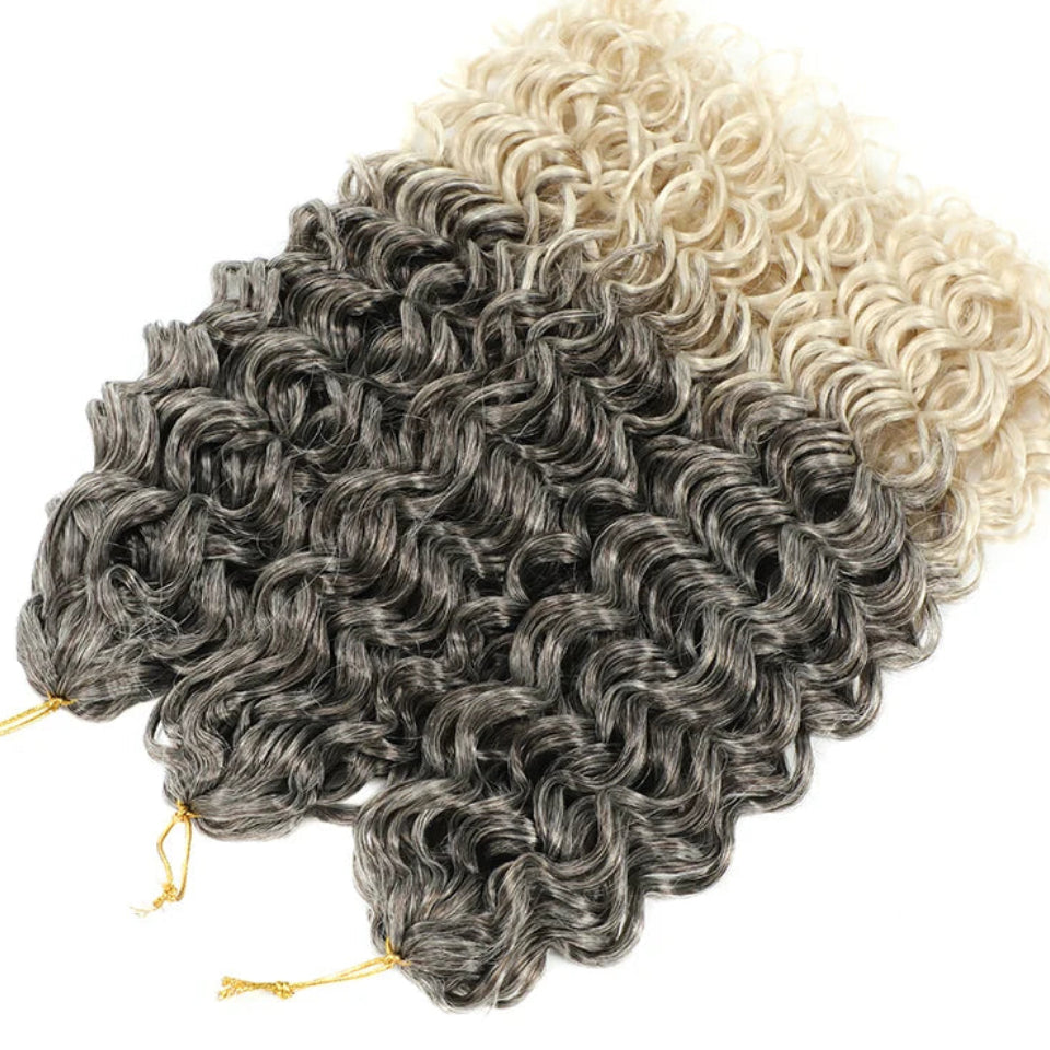14–22 Inch Synthetic Deep Wave Crochet Hair | Afro Curl Braiding Extensions Luxegan