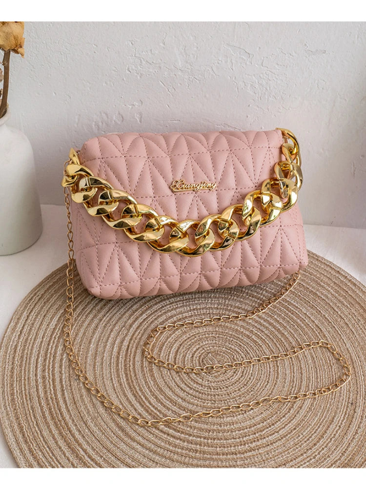Ladies' One-Shoulder Messenger Bag | Rhombus Bag & Small Square Handbag Luxegan