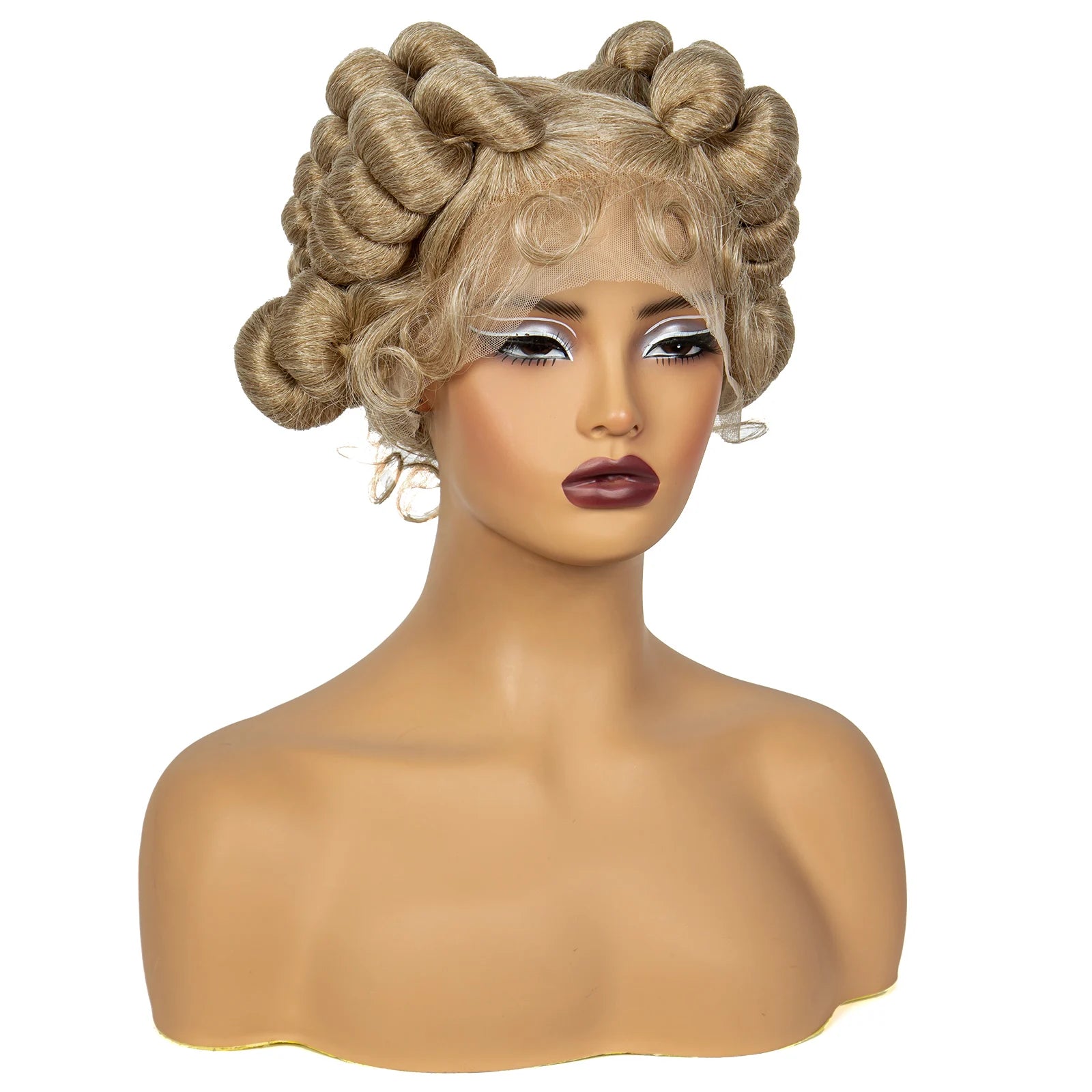 1B/30 Ombre Full Lace Handmade Bantu Braided Wig | Short Synthetic Knotless Braids with Transparent Lace Luxegan