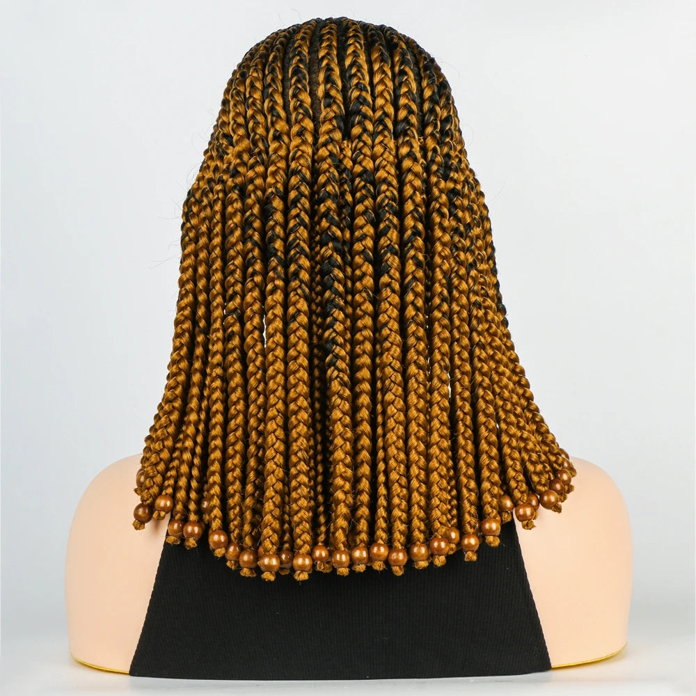 KIMA Beaded Cornrow Braids Bob Wig | Lace Front Luxegan