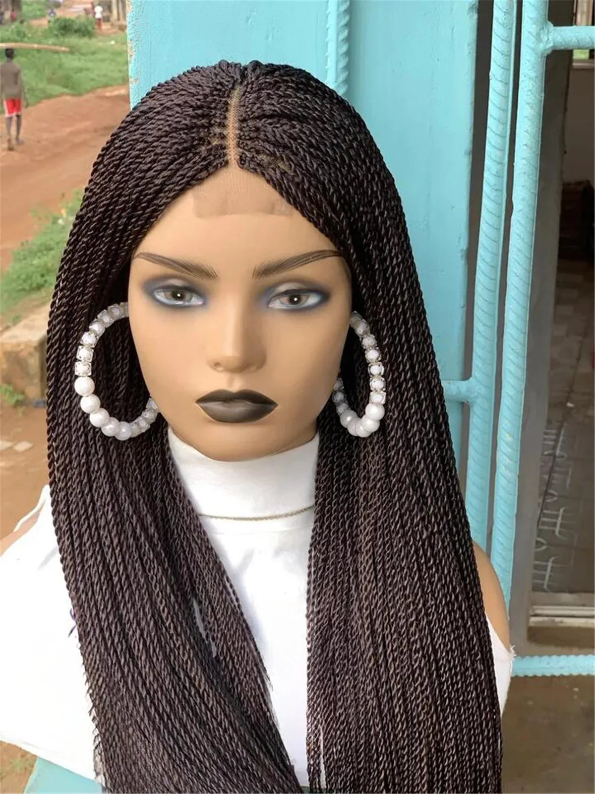 Senegalese Twist Braided Wig | Micro Twist & Box Braids | Full Lace Front | Kanekalon Hair | Black Women