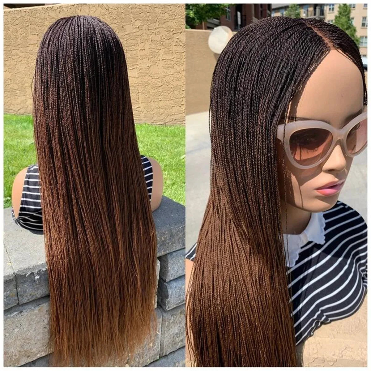 Senegalese Twist Wig | Micro Million Twists | Afro Braided Wig | Glueless Lace Front