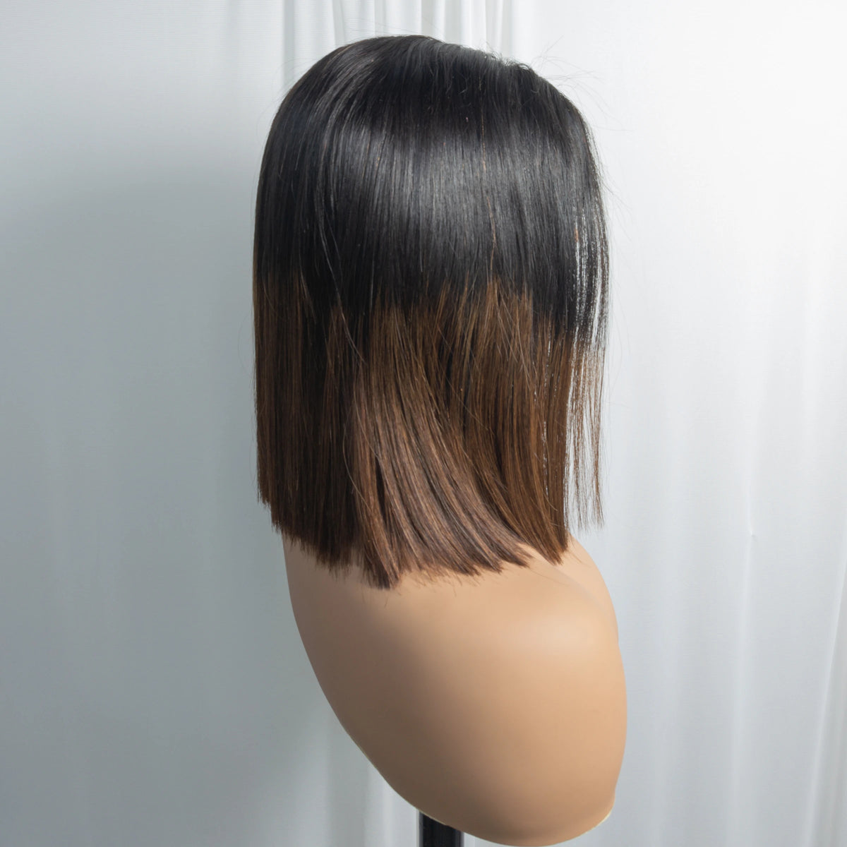 300% Density Vietnamese Raw Human Hair Bob Wigs 2x6 HD Lace Closure Bone Straight Bob Wigs Chocolate Brown 1BT4 Short Bob Wigs