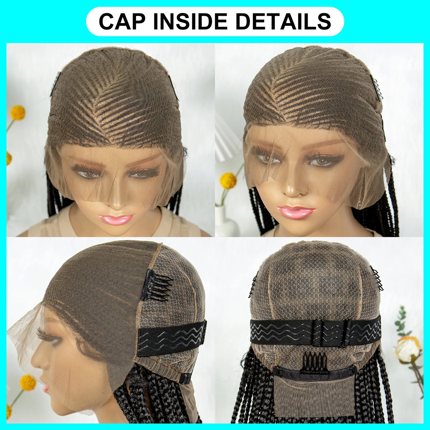 Fulani Cornrow Box Braids Wig | Full Lace Front | Baby Hair | KIMA Synthetic Luxegan