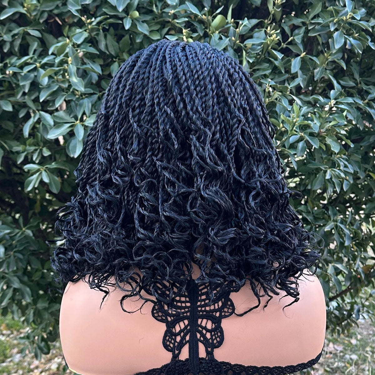 Short Bob Synthetic Braided Headband Wigs For Black Women Box Braided Headband Bob Wig African Braiding Hair Headband Wig Luxegan