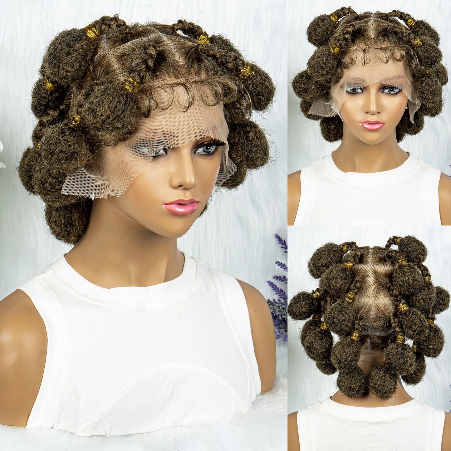 Bantu Knotless Box Braids Wig | Full Lace African Braiding Hair Luxegan