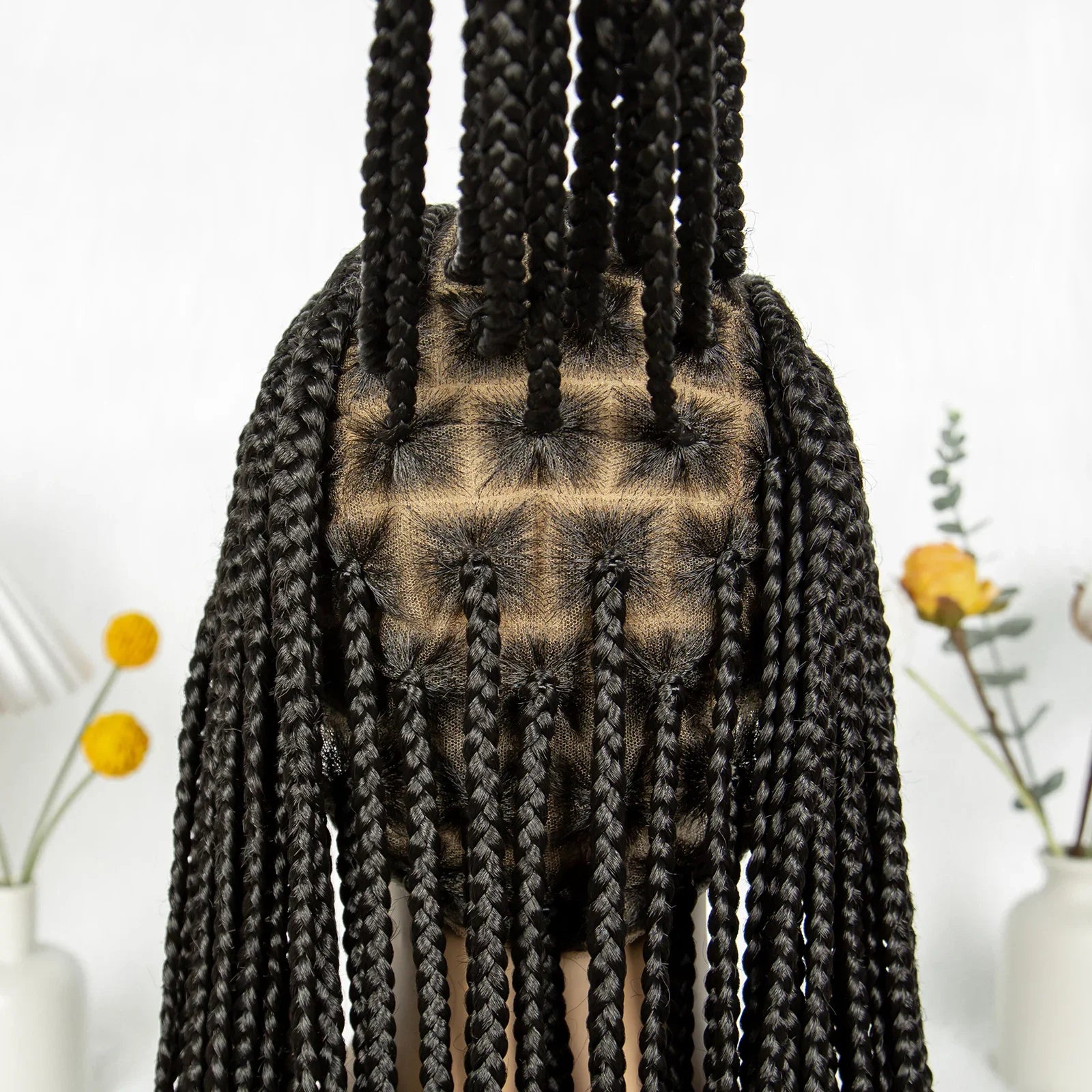 Cornrow Braids Wig | Transparent Full Lace Front | Bohemian Goddess Twists Luxegan