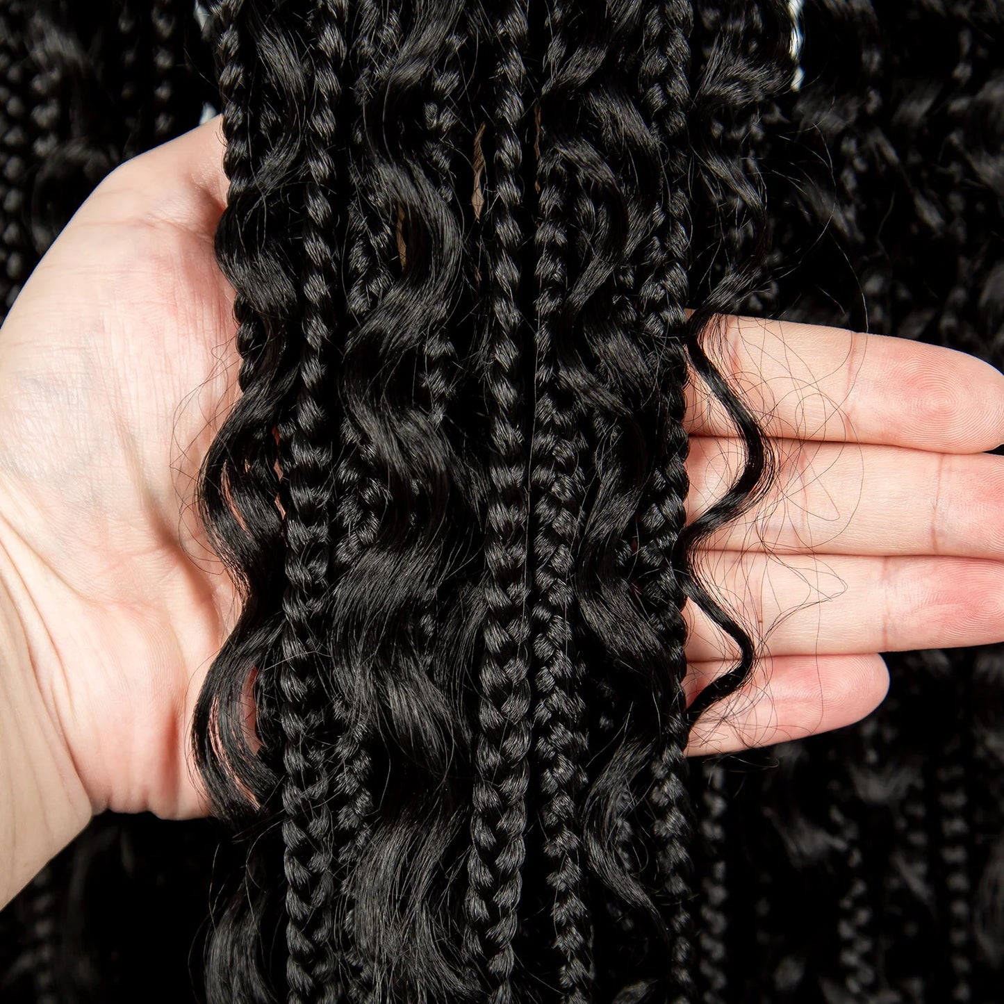 HD Transparent Boho Box Braids Wig | Full Lace | Knotless | Black Women & Girls Luxegan