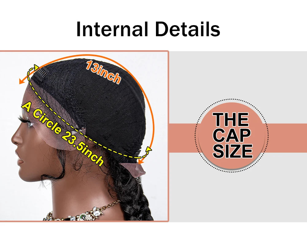36" Twist Braided Wig | Lace Front | Natural Color | Clearance Sale Luxegan