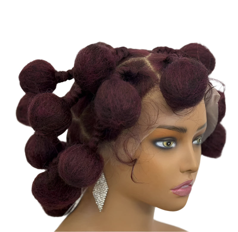 Bun Braided Wig | Full Lace | Baby Hair | Kanekalon Hair | African Braids | Black Women