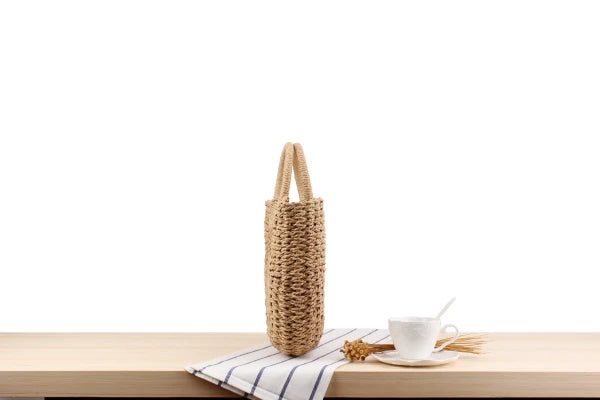 Summer Handmade Moon-Shaped Bag | Women's Woven Straw Bag & Top-Handle Tote Luxegan