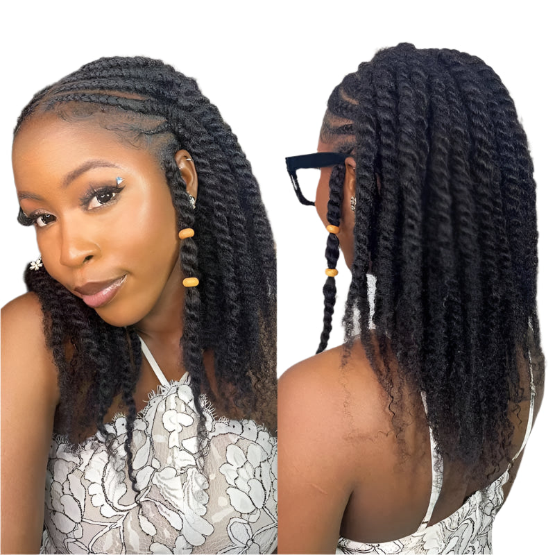 QVR Afro Kinky Bulk Human Hair | 10"-22" | 50g/pc | Brazilian Remy Hair | Dreadlocks & Braids
