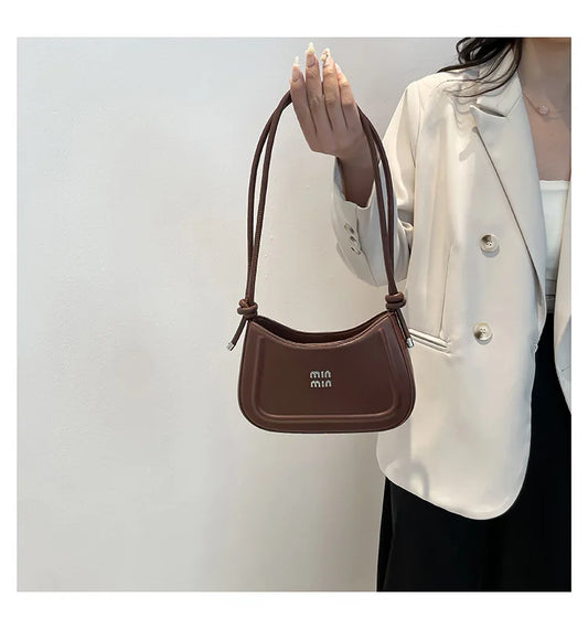 Fashion Niche Women’s Crescent Bag | Sophisticated Autumn New Handbag | Elegant Multifunctional Crossbody Bag | "Dignified" High-End PU Leather Shoulder Purse for Modern Styling Luxegan