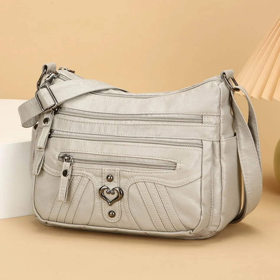 Messenger Sling Bag for Men | PU Small Zipper Crossbody Pouch Luxegan