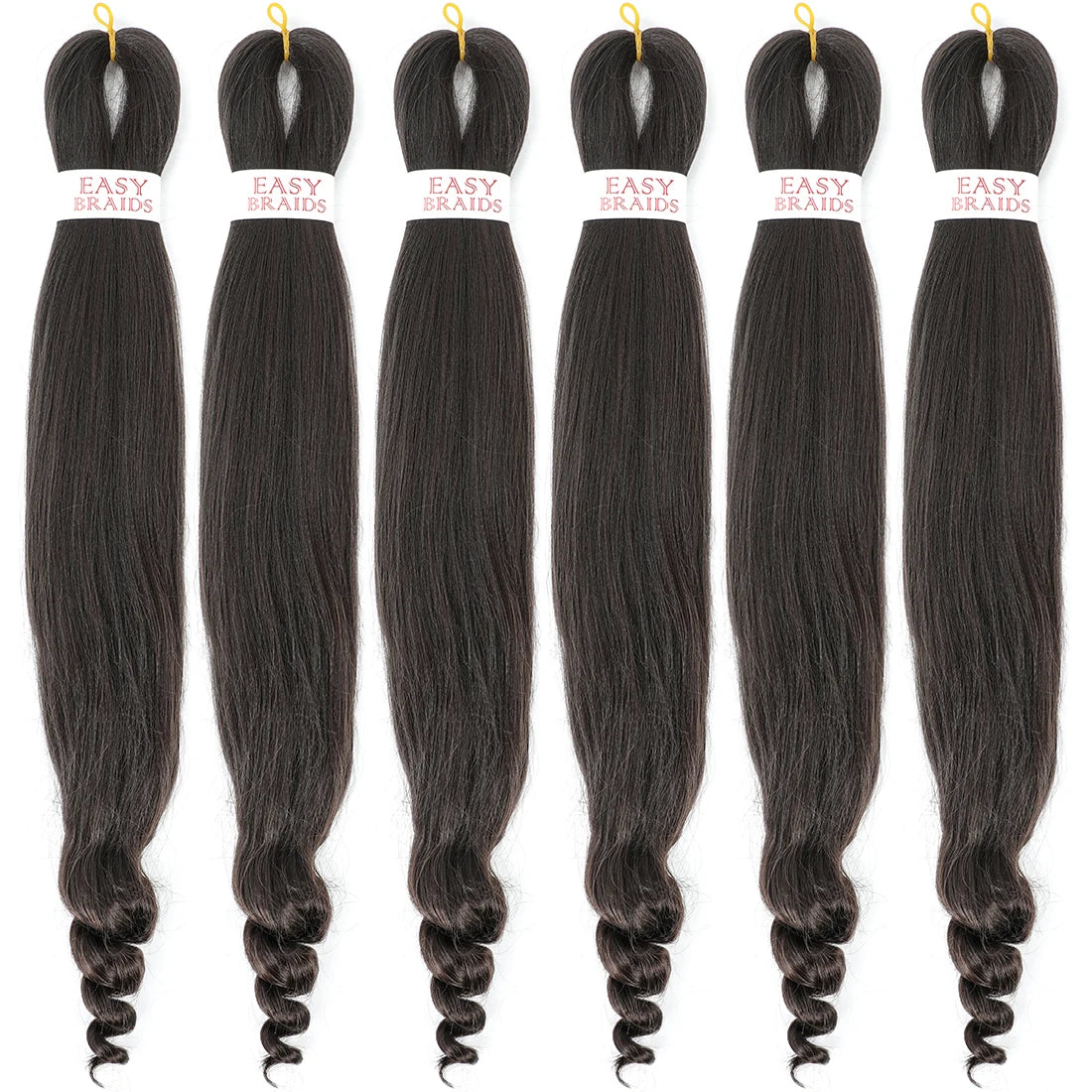 Pre-Stretched French Curly Braiding Hair - Natural Black Crochet Braids (Hot Water Setting)