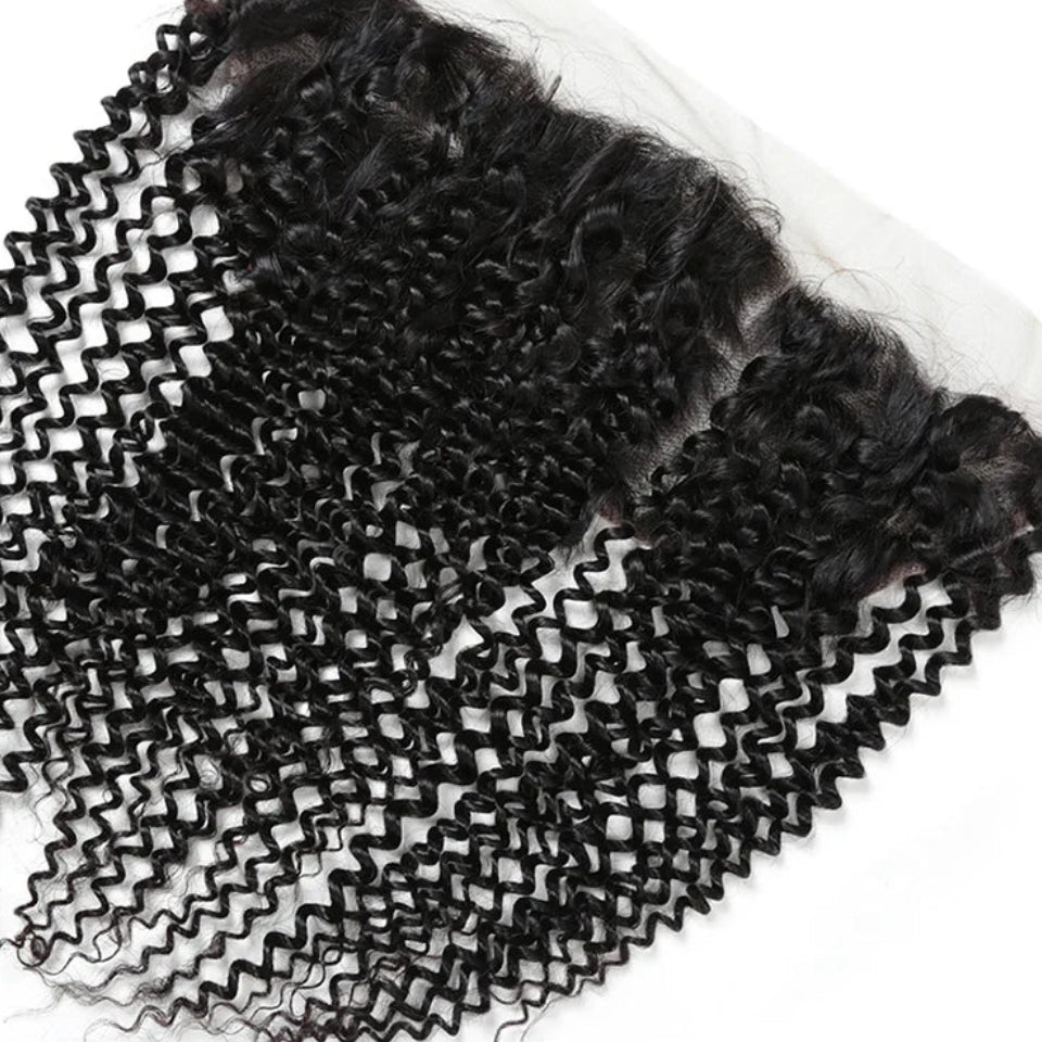 Kinky Curly HD Lace Frontal & Closure | 13x4 / 4x4 Brazilian Remy Human Hair Luxegan