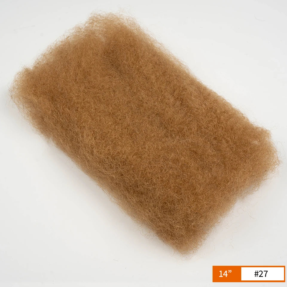 Afro Kinky Bulk Human Hair for Braiding | 50g Brazilian Remy Extensions for Dreadlocks & Crochet Braids Luxegan