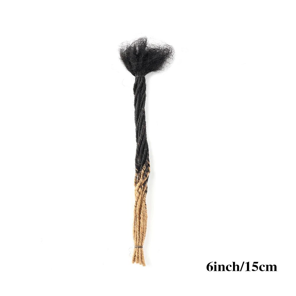 0.2cm Microlocks Extensions | Brazilian Human Hair Dreadlocks | Crochet Braids | 10 Strands