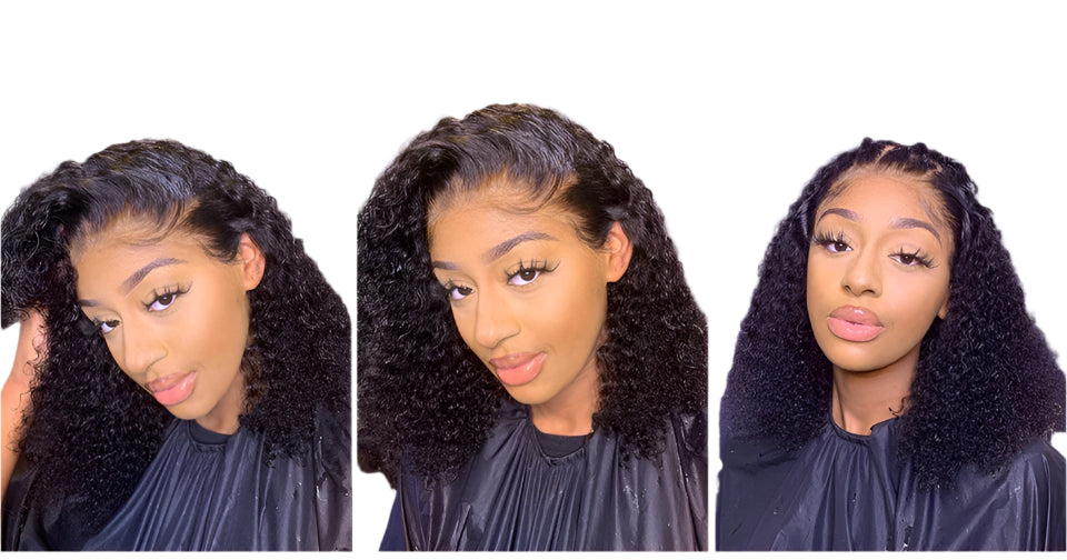 Kinky Curly Bob Wig | 13x4 Lace Front | Glueless | Wet & Wavy | Remy Human Hair