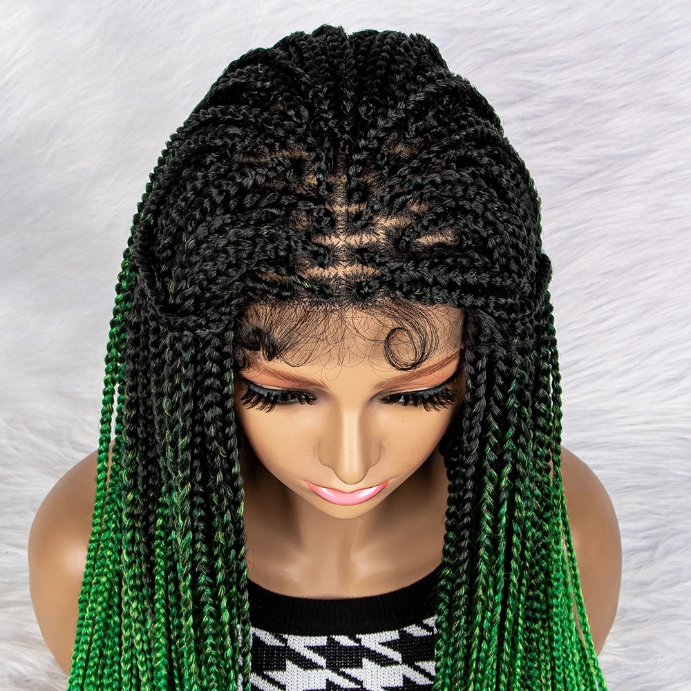 New HD Curly Goddess Box Braids Wig | Transparent Full Lace Luxegan