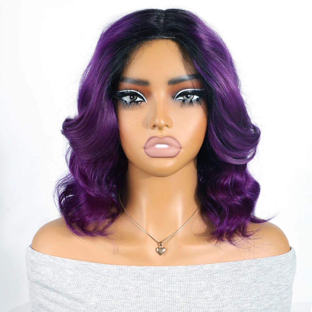 Honey Blonde Wavy Lace Front Wig with Shadow Roots | HD Lace Human Hair Wig | Multi-Parting