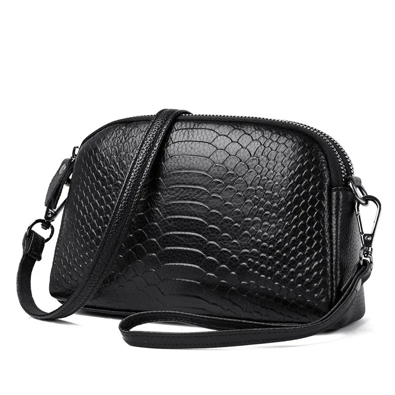 Cross Border Women's Crossbody Small Bag | New Fashion Genuine Cow Leather Single Shoulder Handbag (Trendy Messenger Bag) Luxegan
